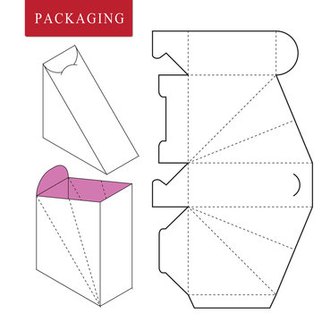 Pakaging design for food.Vector Illustration of Box.Package Template. Isolated White Retail Mock up.