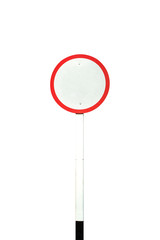 red stop sign isolated on white