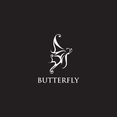 Fototapeta premium Butterfly logo icon design vector template