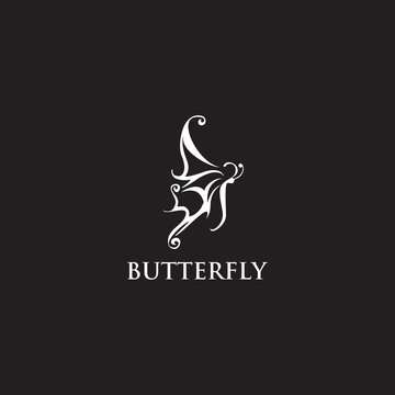 Butterfly logo icon design vector template