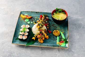 Spicy Szechuan Chicken, Schezwan cuisine, Asia Chinese cuisine , Traditional assorted dishes