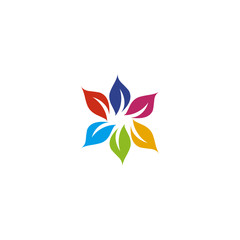 Obraz premium Natural leaf icon logo design vector template