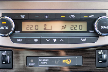 dashboard of a car, air conditioner