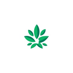 cannabis women logo vector