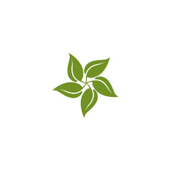 Natural leaf icon logo design vector template