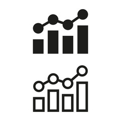 Obraz premium Analytics icon on white background.