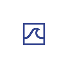 Wave icon logo design vector template