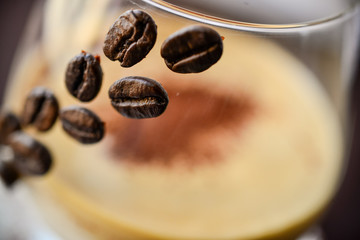 cup of coffee and beans