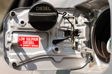 filler flap and filler cap of a car