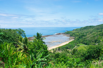 Fototapeta na wymiar view of tropical beach in philippines