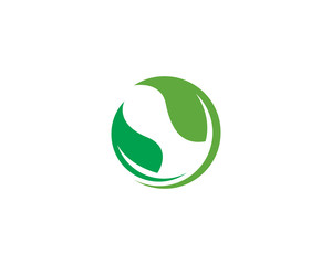 Logos of green leaf ecology nature element vector icon 
