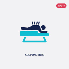 two color acupuncture vector icon from beauty concept. isolated blue acupuncture vector sign symbol can be use for web, mobile and logo. eps 10