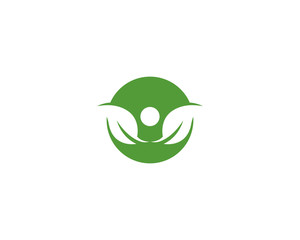 Logos of green leaf ecology nature element vector icon 