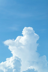 beautiful shape of cloud and blue sky for background