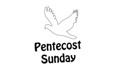 Obraz premium Pentecost poster design for print or use as card, flyer or T shirt