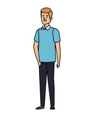 young man avatar character vector illustration