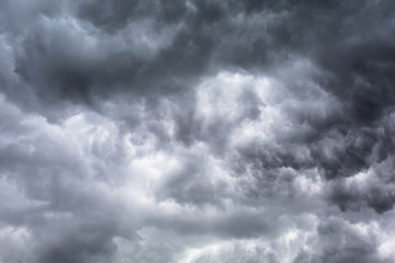 Obraz premium Dark storm clouds pattern before heavy rain