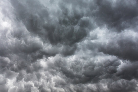 Dark storm clouds pattern before heavy rain