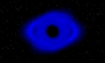 Black hole color vector illustration.