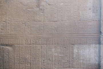 Detail of the Egyptian Calendar in the Temple of Kom Ombo