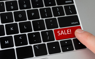 Push Sale button on keyboard, internet bargain