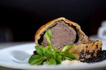 spotted meat in dough