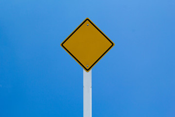 Traffic sign on blue sky background