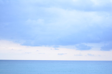 Naklejka na ściany i meble Mediterranean sea and blue sky from Spain 