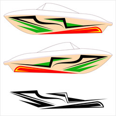 Boat Graphics, Stripe : Vinyl Ready Design