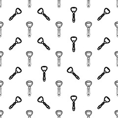 Obraz premium Bottle Opener Seamless Pattern, Bottle Cap Opener
