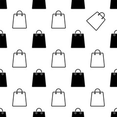 Shopping Bag Icon Seamless Pattern