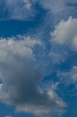 Fototapeta premium light aircraft against the sky with clouds