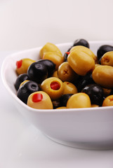 olives, stuffed with red peppers