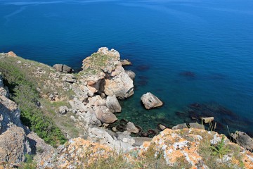 Rocky shores on Kamen Bryag, Bulgaria
