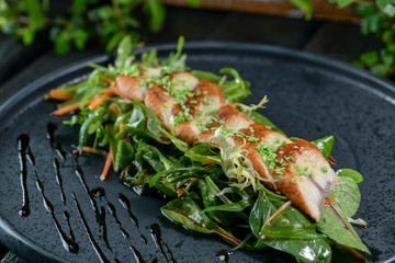 fresh salad with meat
