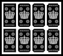 King of Pentacles Tarot of the symbol black and white