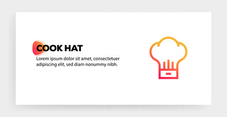 COOK HAT ICON CONCEPT