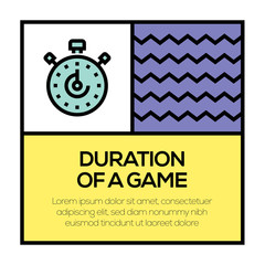 DURATION OF A GAME ICON CONCEPT