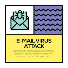 E-MAIL VIRUS ATTACK ICON CONCEPT