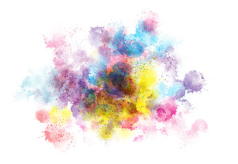 Abstract watercolor brush spatter bot digital art painting soft focus for texture background