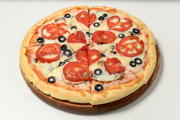 pizza isolated on white background
