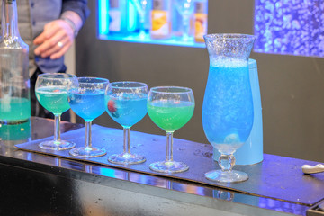 Seth from the cocktails on the bar counter