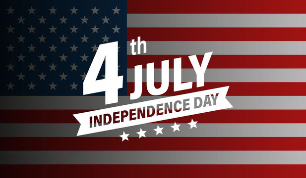 USA Independence Day 4th of July holiday. United states of America flag. Happy independence day banner. Memorial day. American background. Vector illustration.