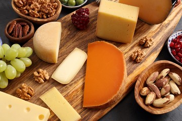 Cheese and other snacks.