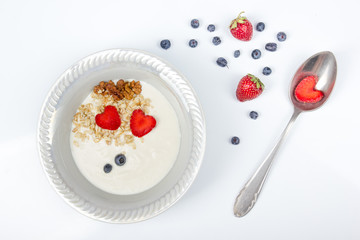 Fresh ripe berry in closeup on isolated white background. Berries