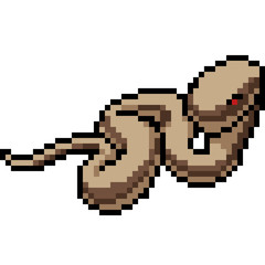 vector pixel art snake