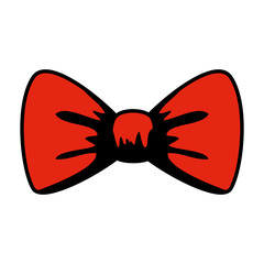 elegant bowtie accessory icon vector illustration