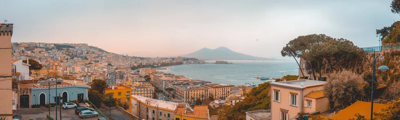 Poster giant panoramic picture of napoli from the top © Robert Herhold