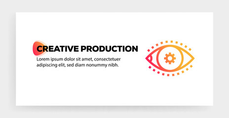 Fototapeta premium CREATIVE PRODUCTION ICON CONCEPT