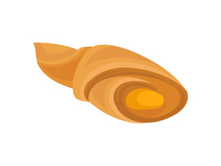 Croissant with jam. Vector illustration on white background.